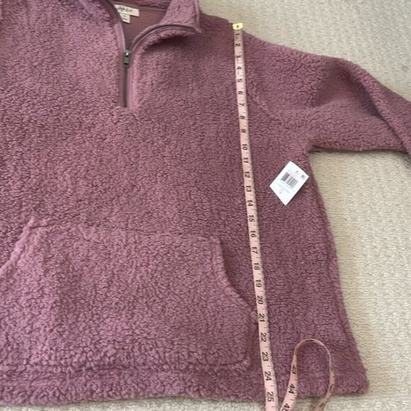 Style & Co NWT Solid Half-Zip Fleece Pullover in Purple Size 1X NEW - Picture 9 of 11